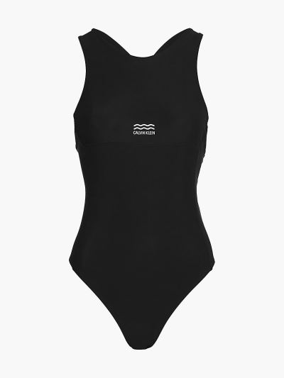 Calvin Klein Fürdőruha HU992917 | Calvin Klein Core Pool Racer Back Női Fürdőruha Fekete